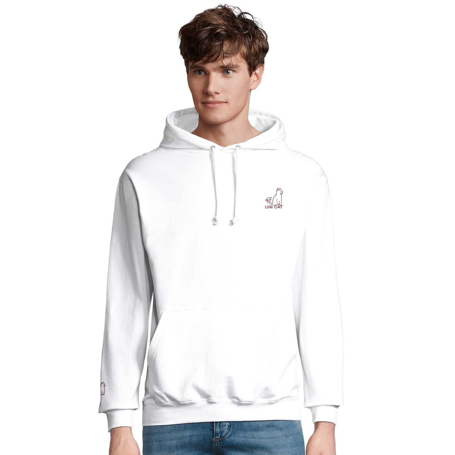 CORE UNI CAT - RED LOGO HOODIE Apparel