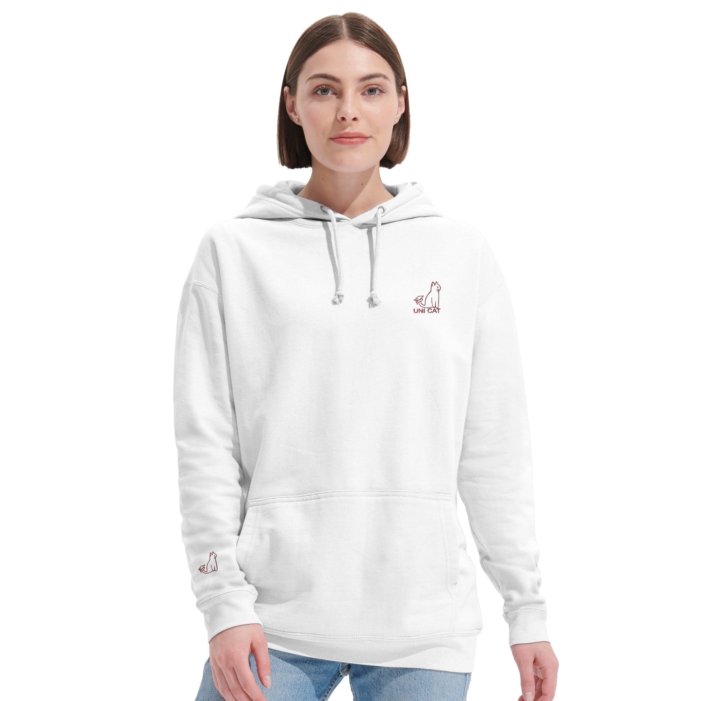 CORE UNI CAT - RED LOGO HOODIE Apparel