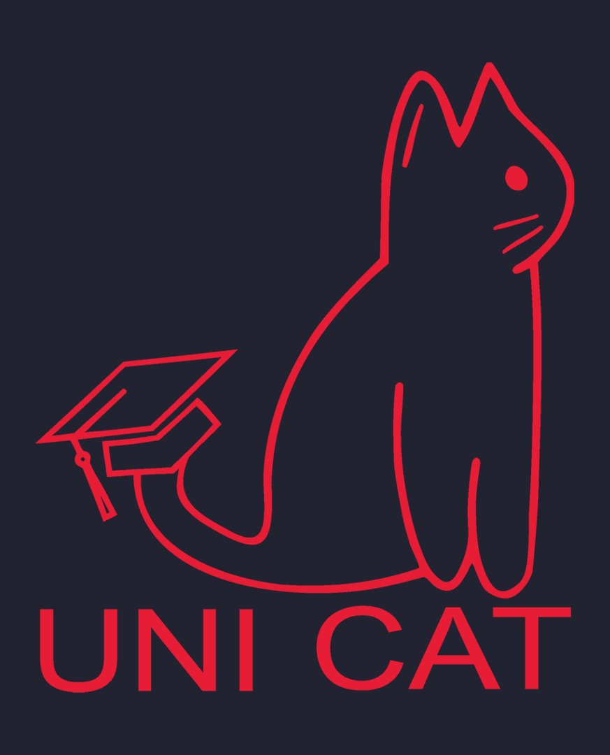 CORE UNI CAT - RED LOGO HOODIE Apparel