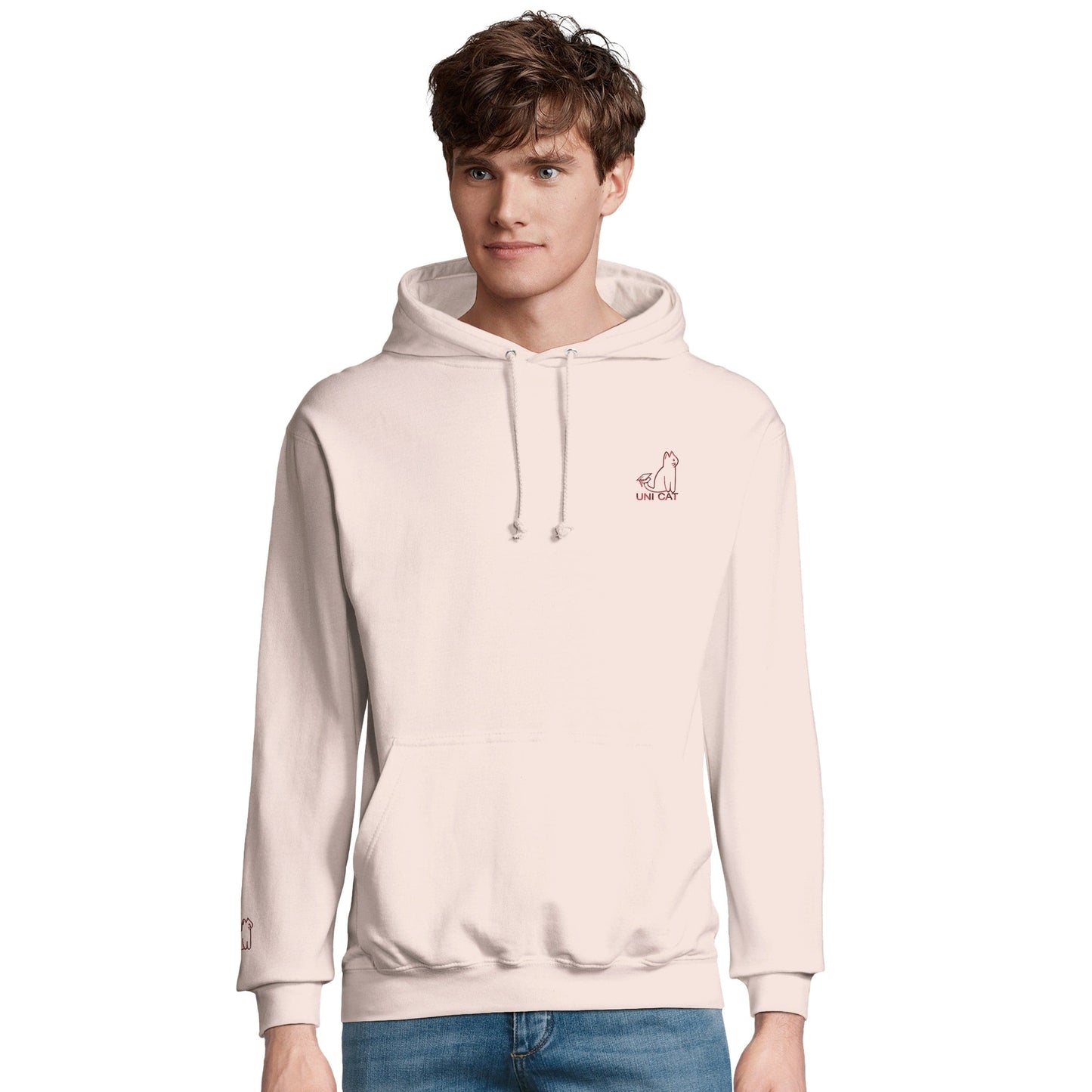 CORE UNI CAT - RED LOGO HOODIE Apparel