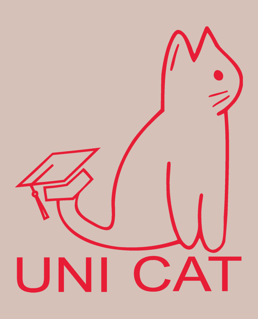 CORE UNI CAT - RED LOGO HOODIE Apparel