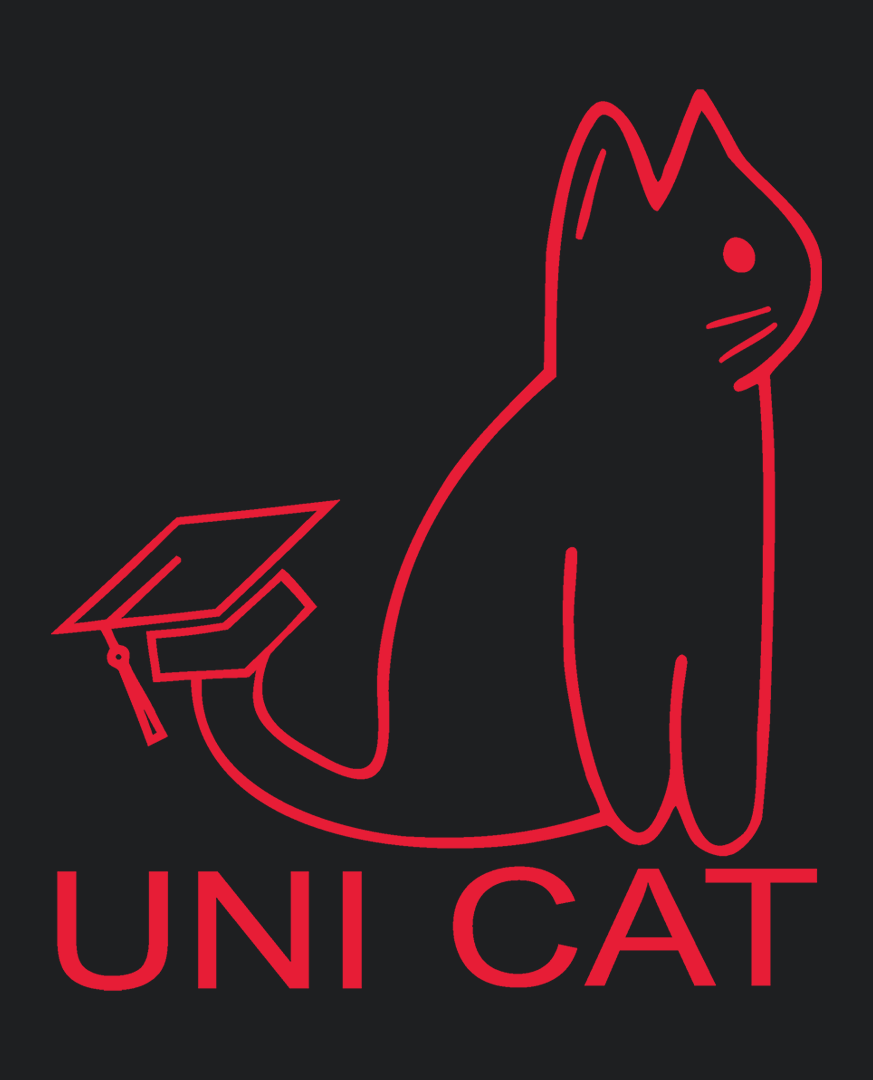 CORE UNI CAT - RED LOGO HOODIE Apparel