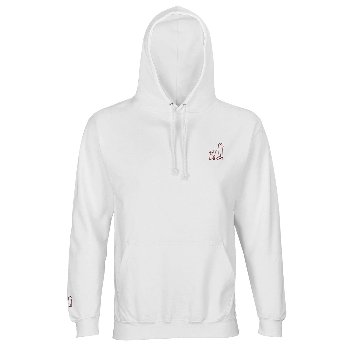 White / XS CORE UNI CAT - RED LOGO HOODIE Apparel