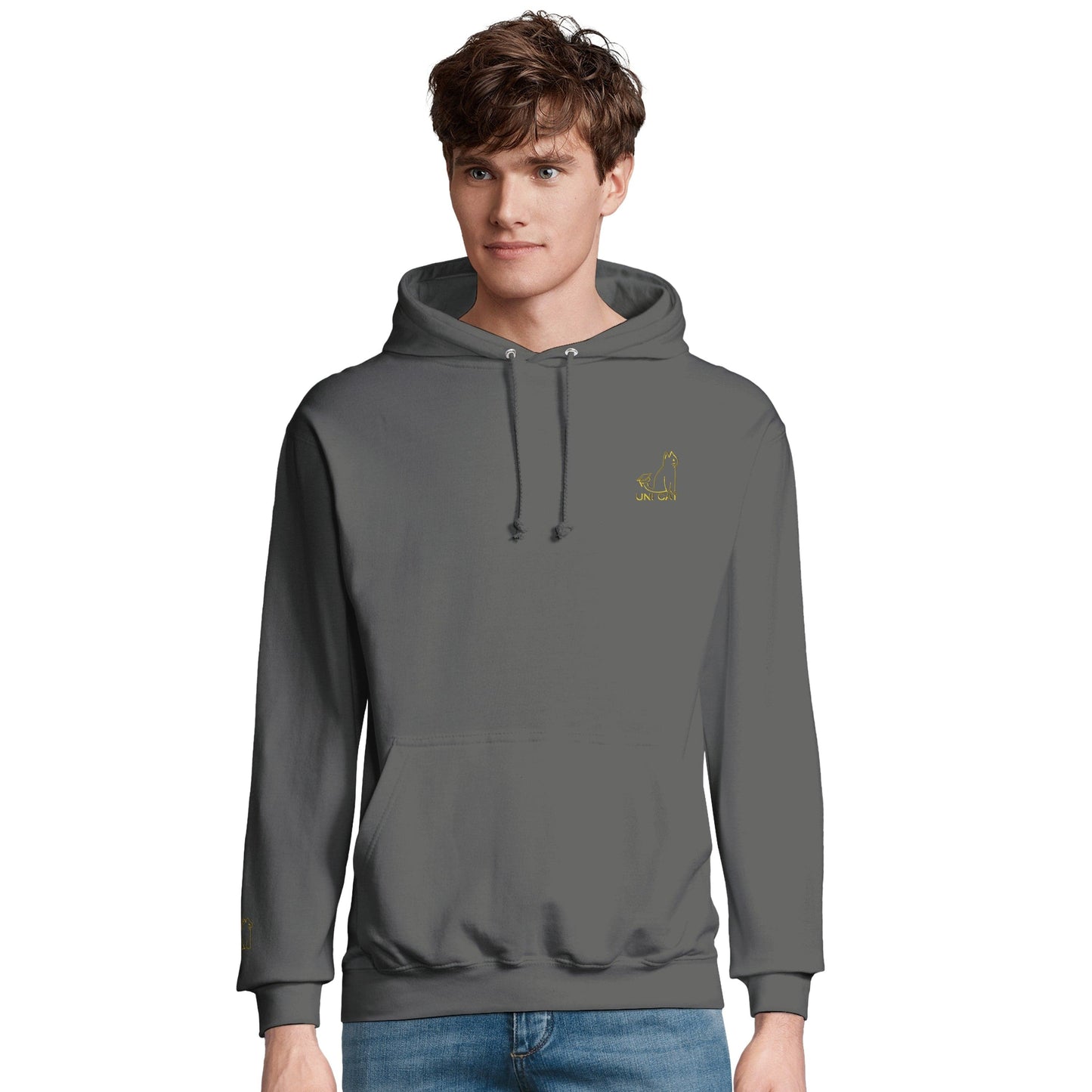 CORE UNI CAT - YELLOW LOGO HOODIE Apparel