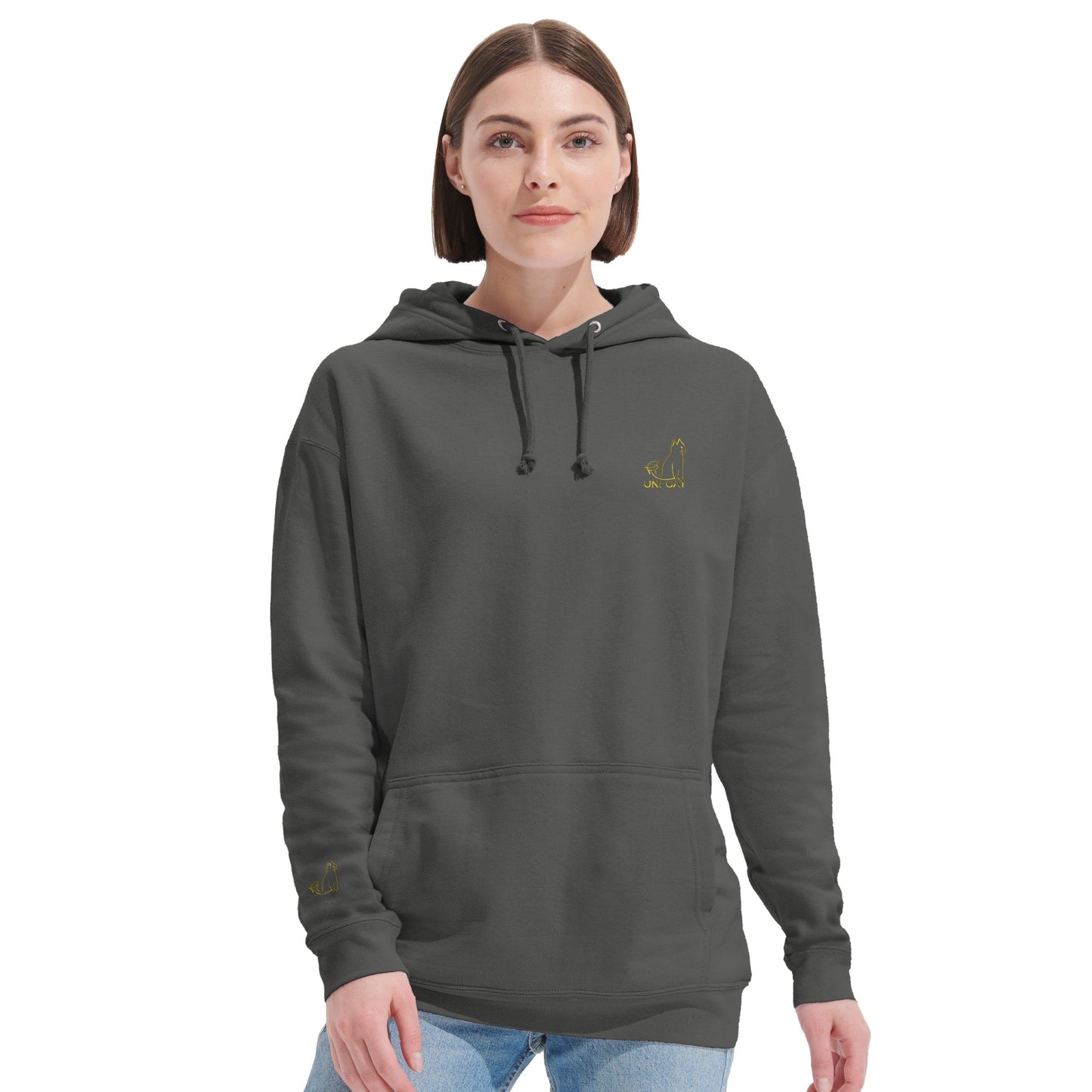 CORE UNI CAT - YELLOW LOGO HOODIE Apparel