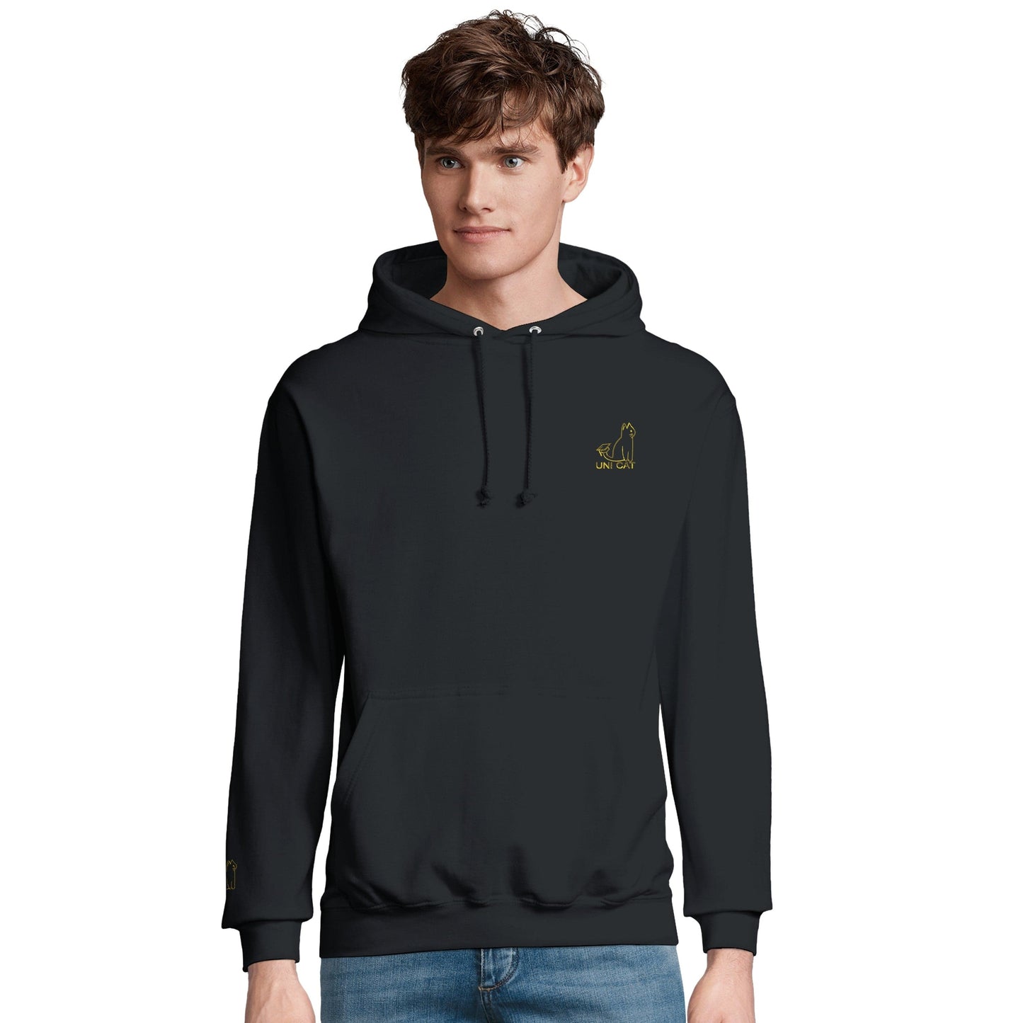 CORE UNI CAT - YELLOW LOGO HOODIE Apparel