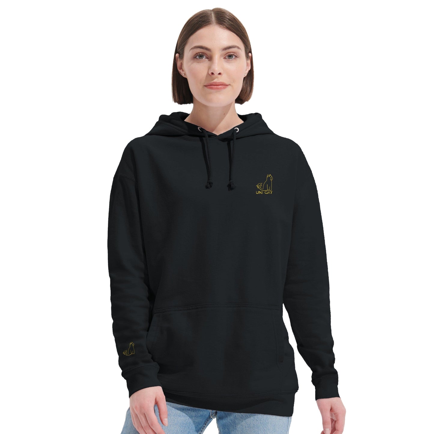 CORE UNI CAT - YELLOW LOGO HOODIE Apparel
