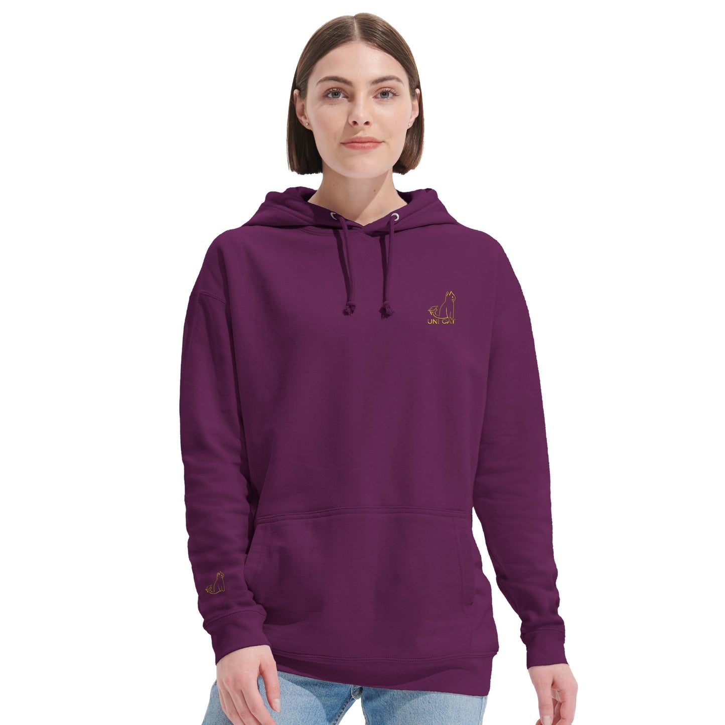 CORE UNI CAT - YELLOW LOGO HOODIE Apparel