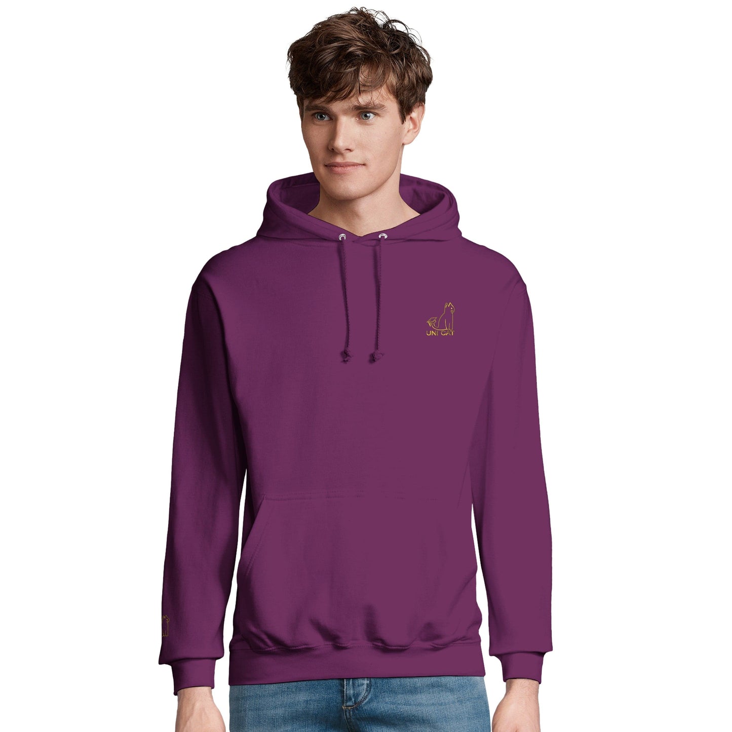 CORE UNI CAT - YELLOW LOGO HOODIE Apparel