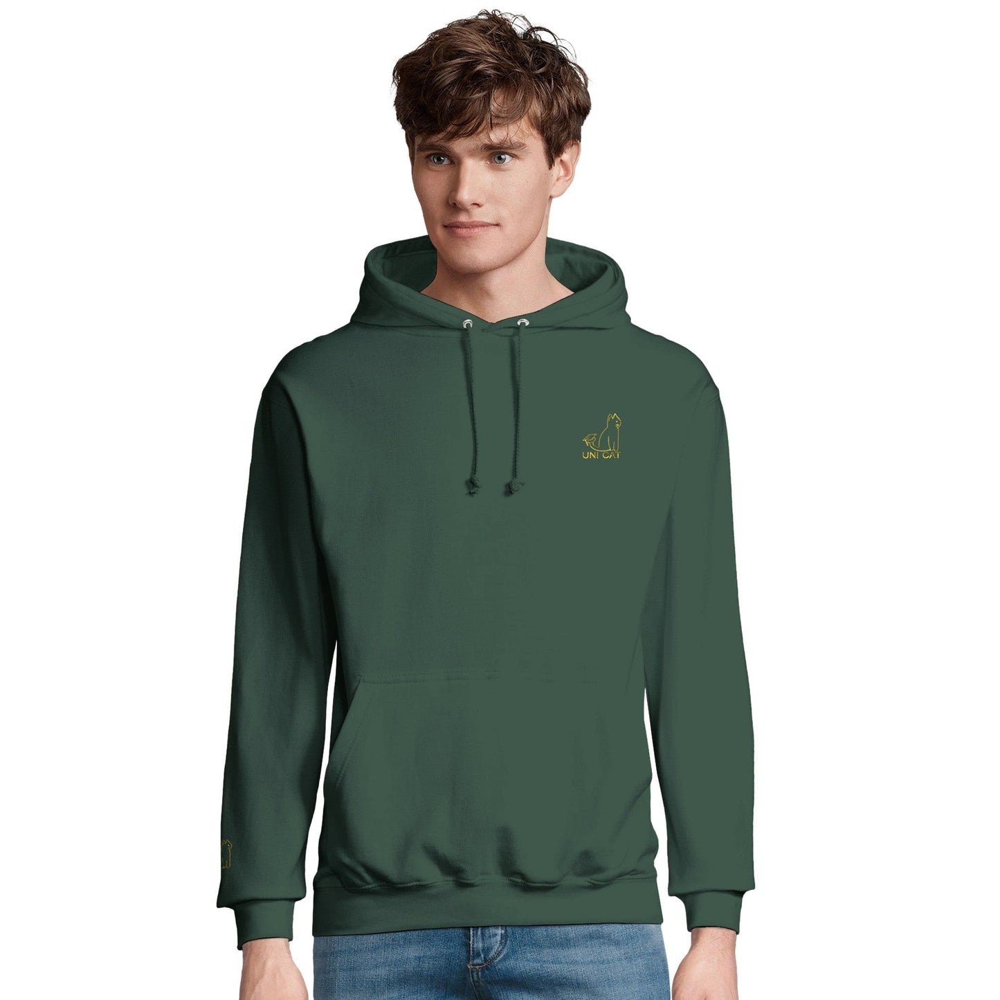 CORE UNI CAT - YELLOW LOGO HOODIE Apparel