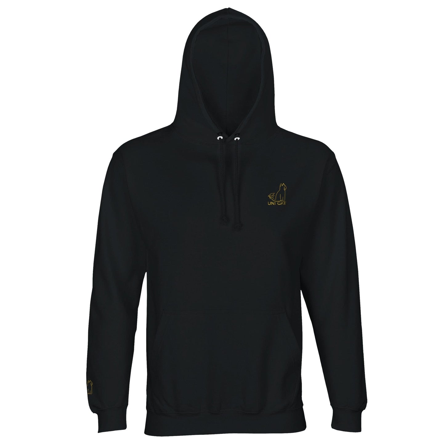 Black / XS CORE UNI CAT - YELLOW LOGO HOODIE Apparel