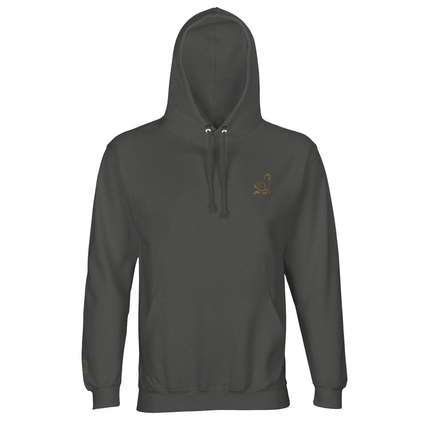 Charcoal Melange / XS CORE UNI CAT - YELLOW LOGO HOODIE Apparel