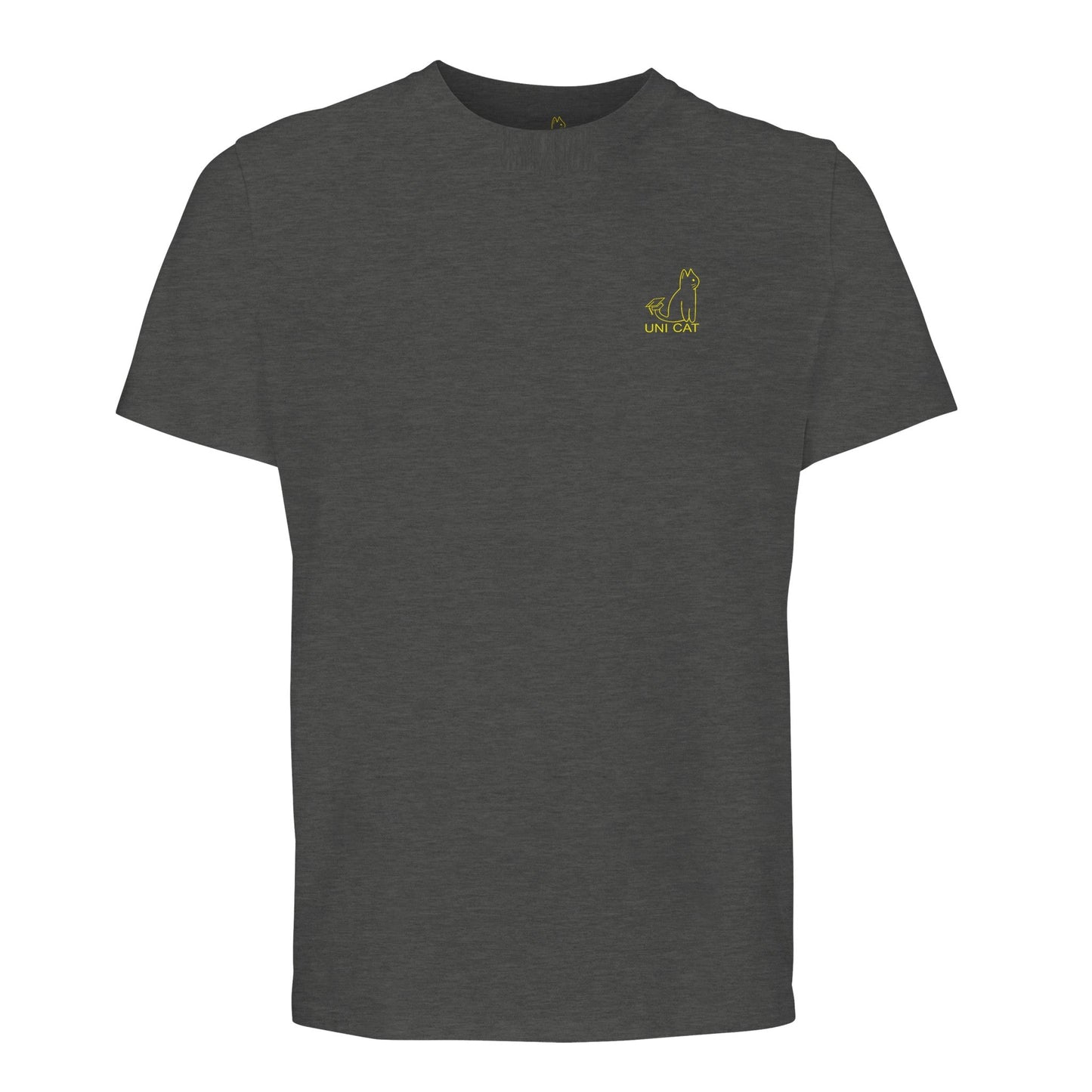 Grey Melange / XS CORE UNI CAT - YELLOW LOGO TEE Apparel