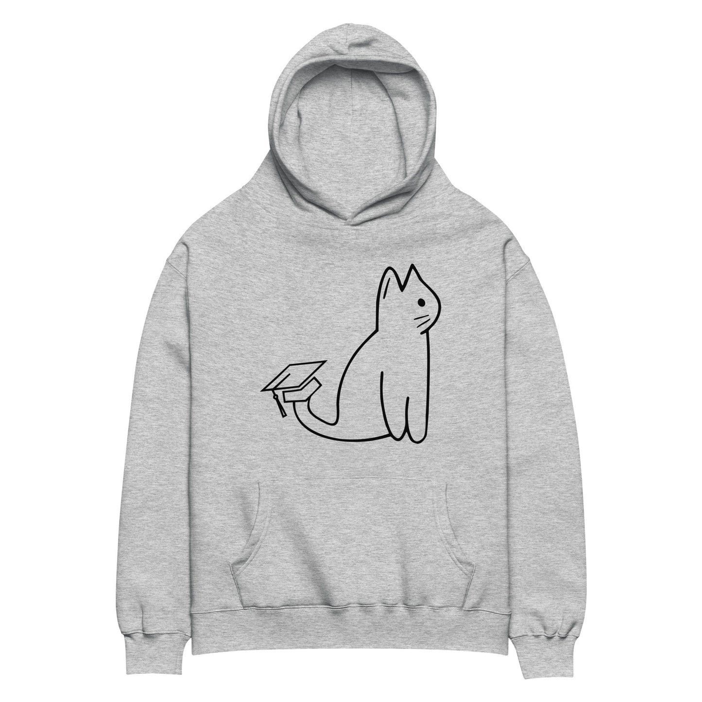 SIGNATURE UNI CAT - BLACK LOGO OVERSIZED HOODIE Apparel
