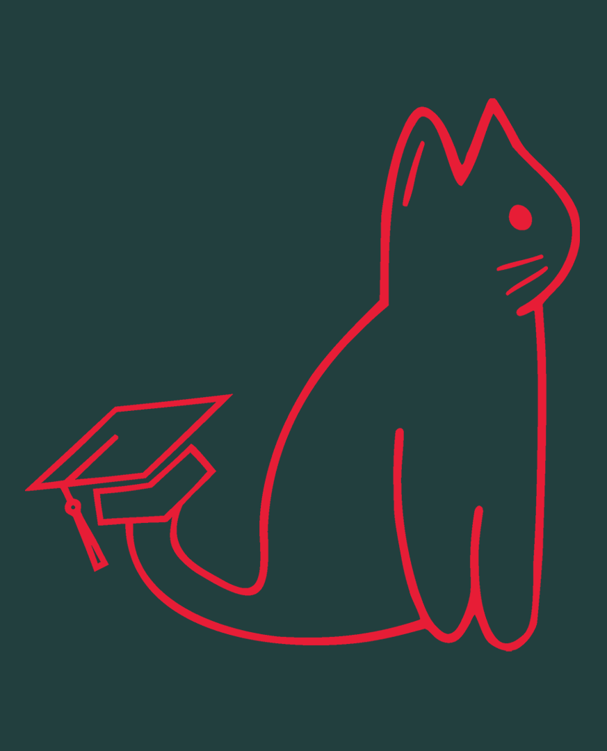SIGNATURE UNI CAT - RED LOGO OVERSIZED HOODIE Apparel