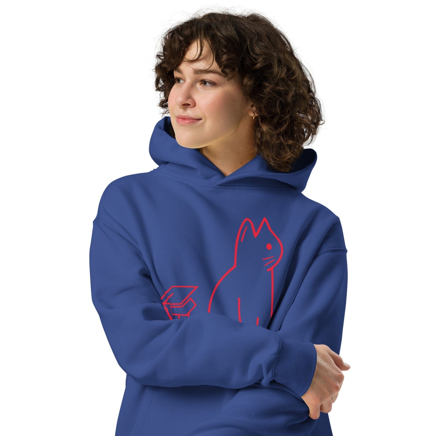 SIGNATURE UNI CAT - RED LOGO OVERSIZED HOODIE Apparel