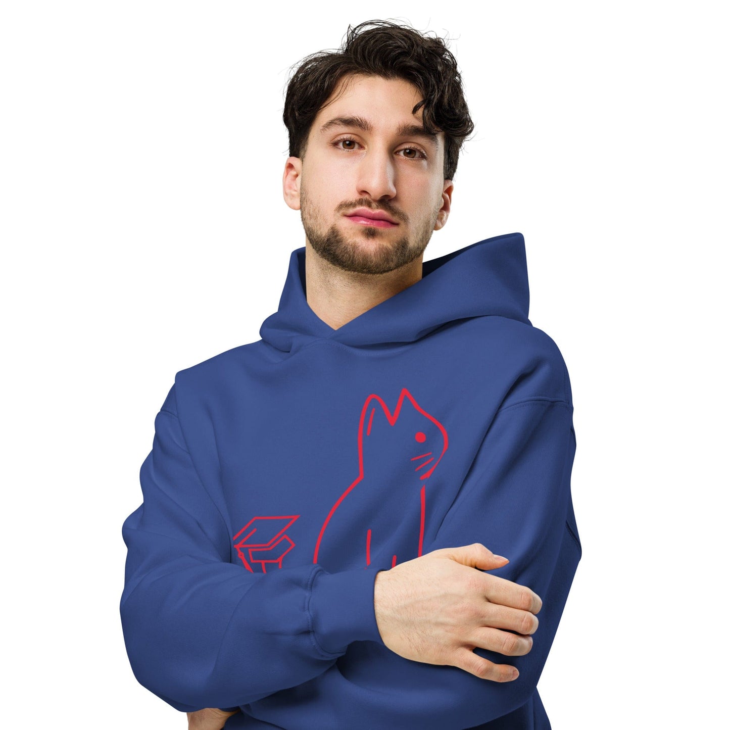 SIGNATURE UNI CAT - RED LOGO OVERSIZED HOODIE Apparel