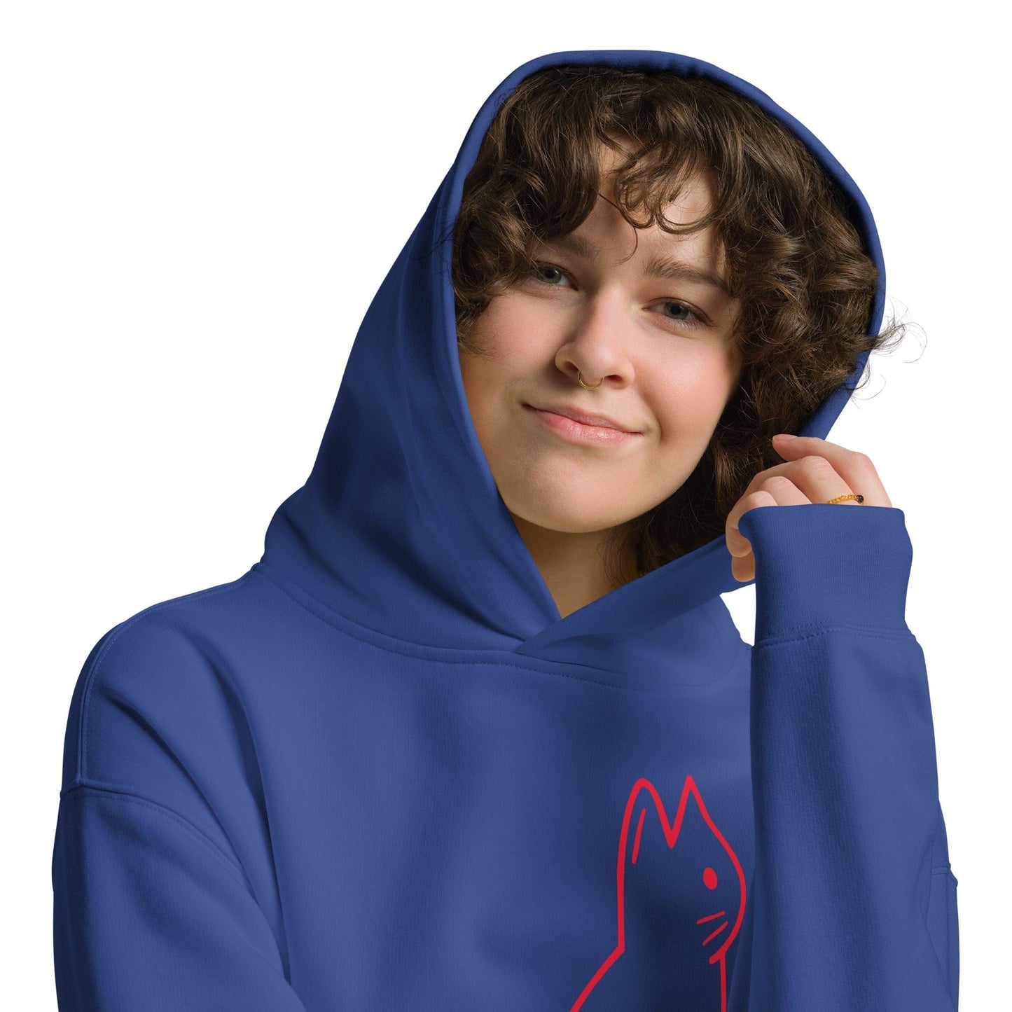 SIGNATURE UNI CAT - RED LOGO OVERSIZED HOODIE Apparel