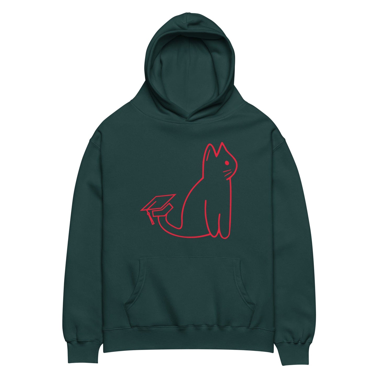 SIGNATURE UNI CAT - RED LOGO OVERSIZED HOODIE Apparel