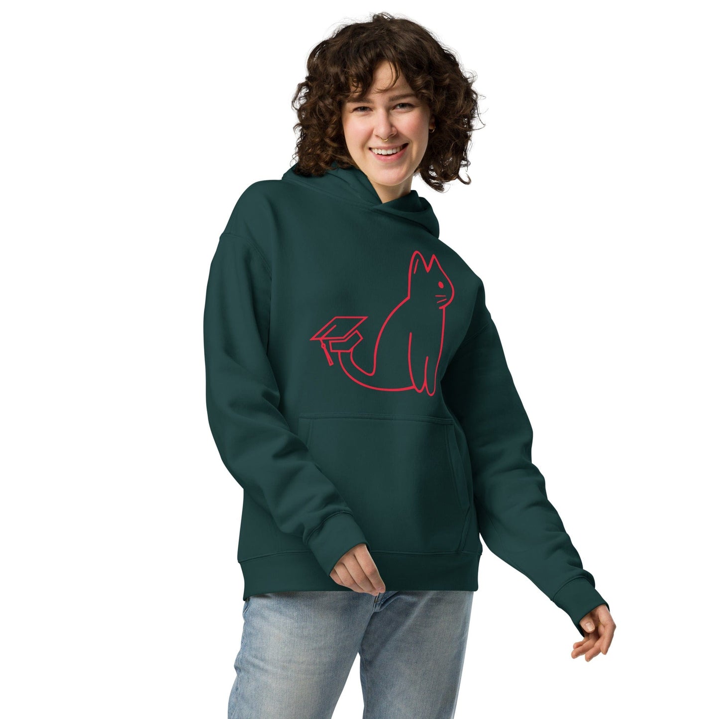 SIGNATURE UNI CAT - RED LOGO OVERSIZED HOODIE Apparel