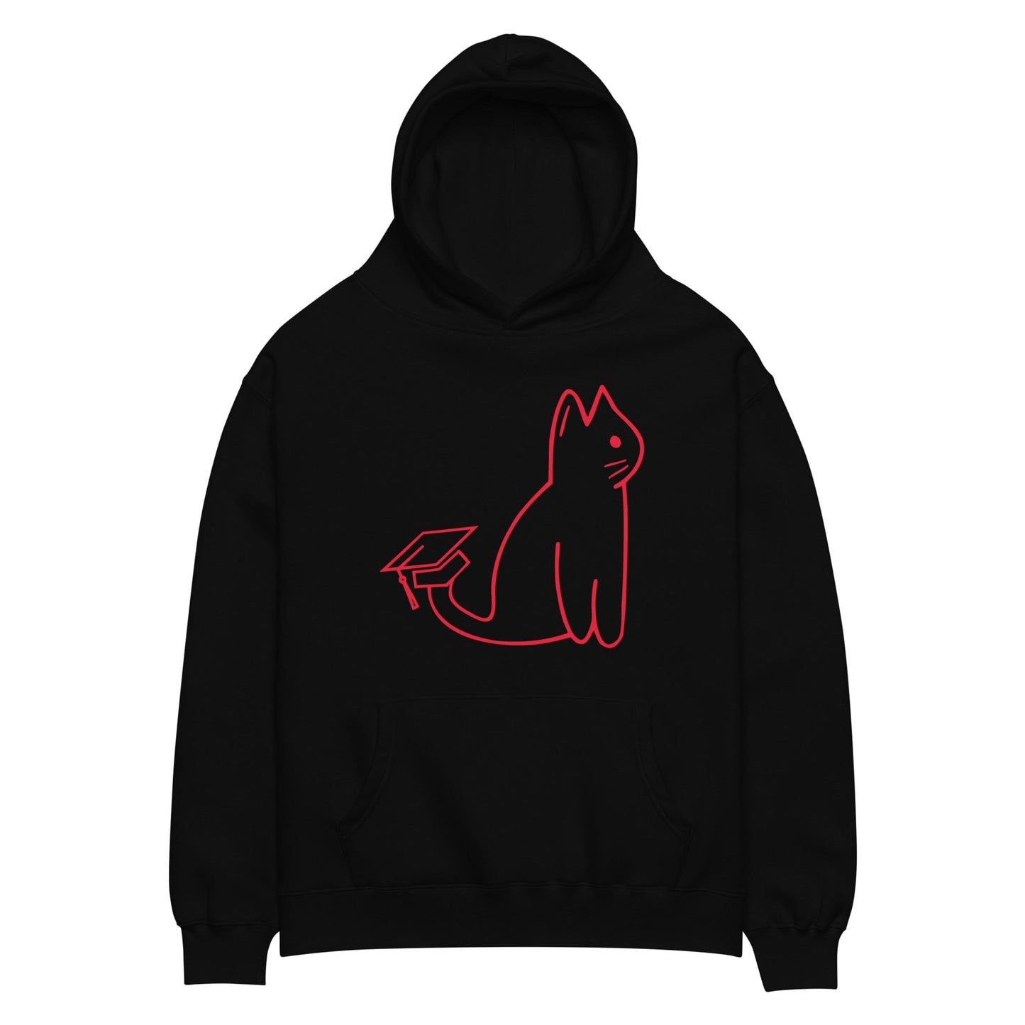SIGNATURE UNI CAT - RED LOGO OVERSIZED HOODIE Apparel