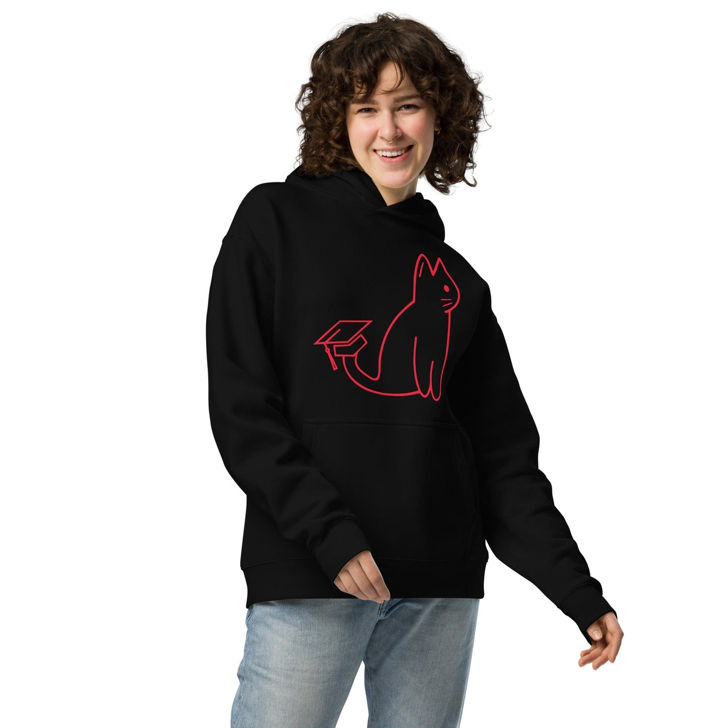 SIGNATURE UNI CAT - RED LOGO OVERSIZED HOODIE Apparel