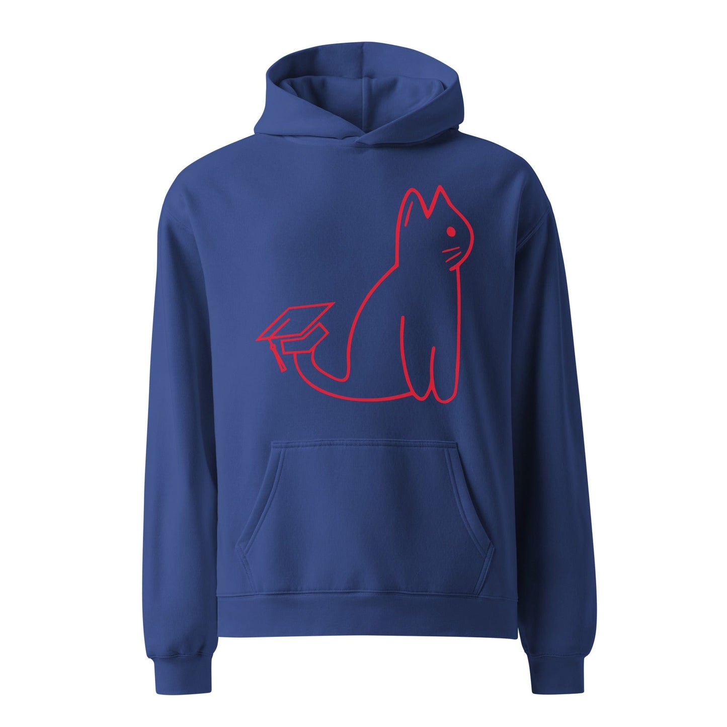 Cobalt / S SIGNATURE UNI CAT - RED LOGO OVERSIZED HOODIE Apparel