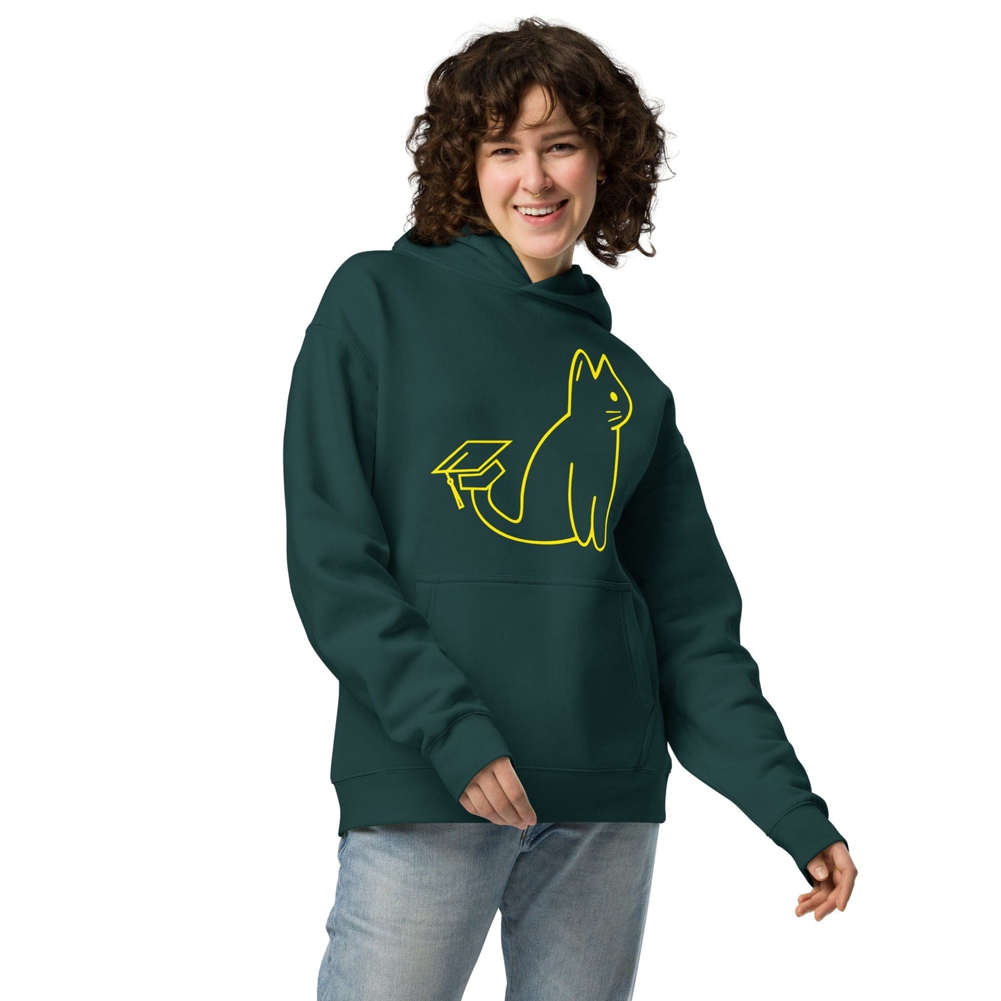 SIGNATURE UNI CAT - YELLOW LOGO OVERSIZED HOODIE Apparel
