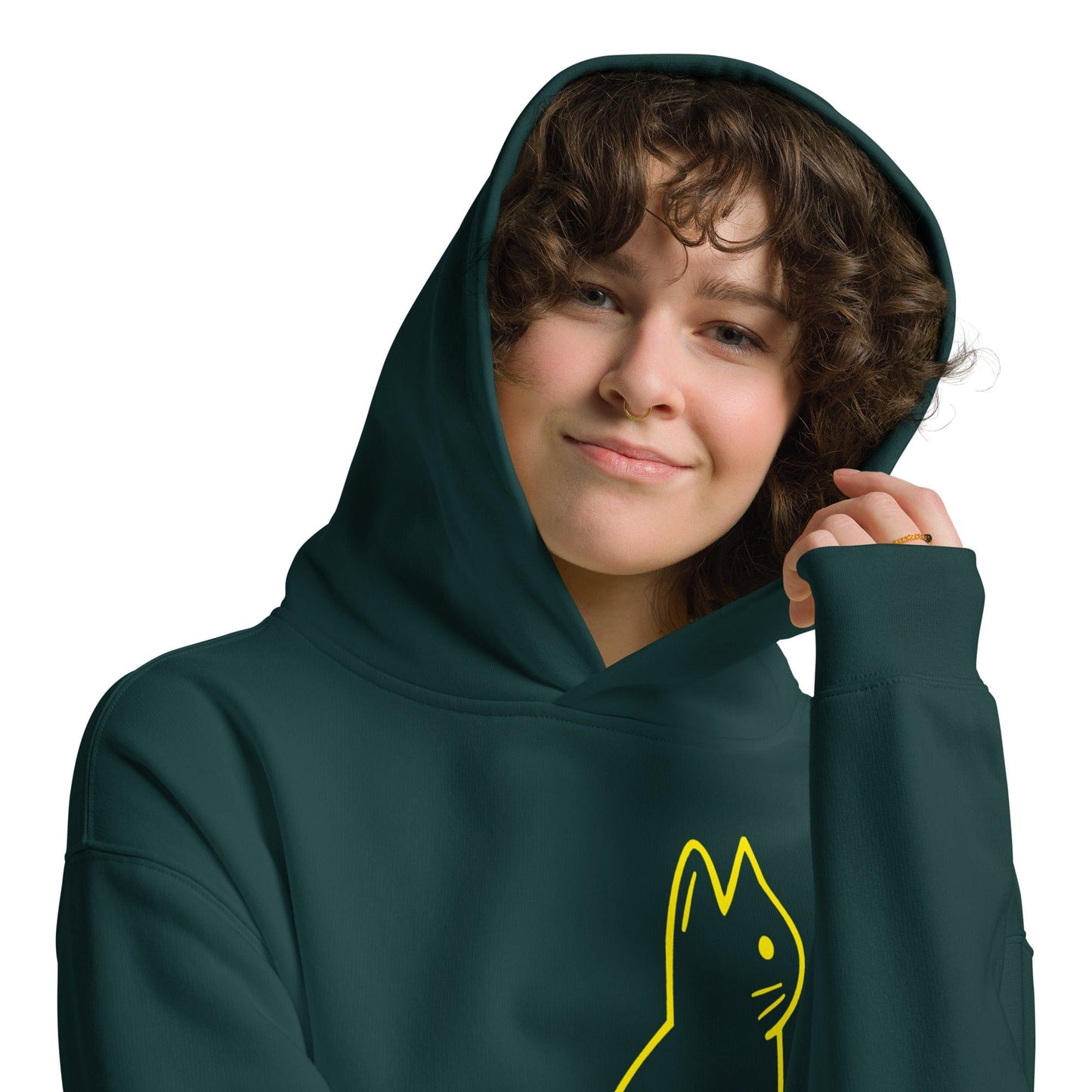SIGNATURE UNI CAT - YELLOW LOGO OVERSIZED HOODIE Apparel