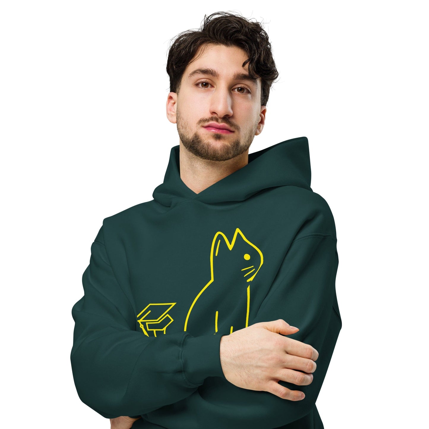 SIGNATURE UNI CAT - YELLOW LOGO OVERSIZED HOODIE Apparel