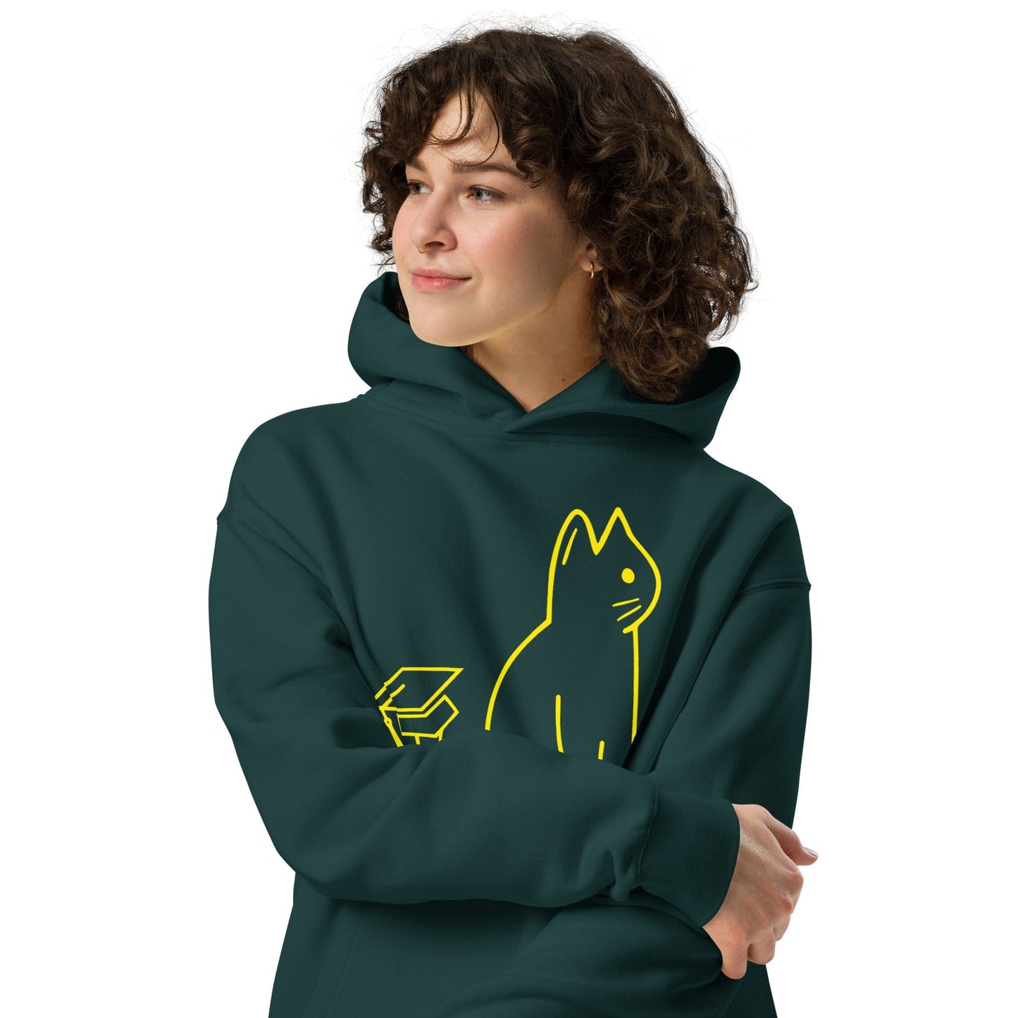 SIGNATURE UNI CAT - YELLOW LOGO OVERSIZED HOODIE Apparel