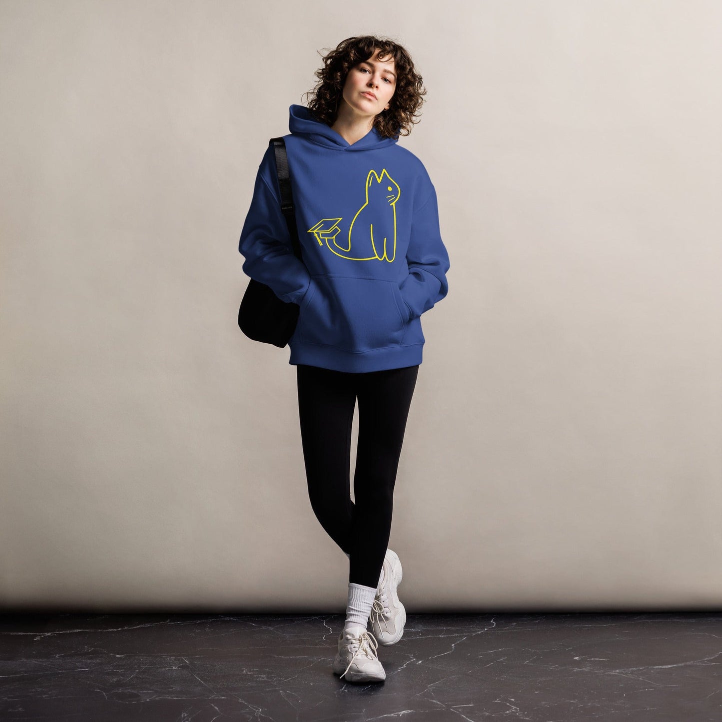 SIGNATURE UNI CAT - YELLOW LOGO OVERSIZED HOODIE Apparel