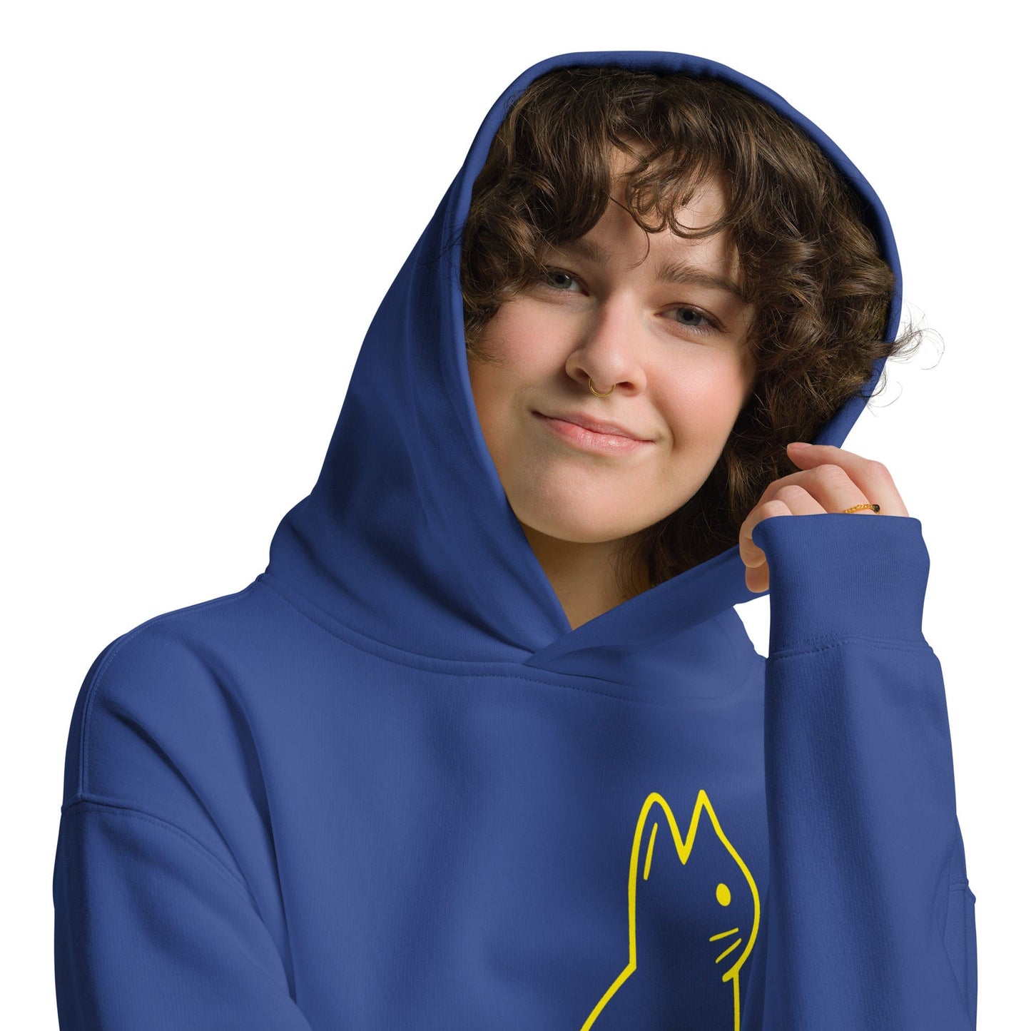 SIGNATURE UNI CAT - YELLOW LOGO OVERSIZED HOODIE Apparel