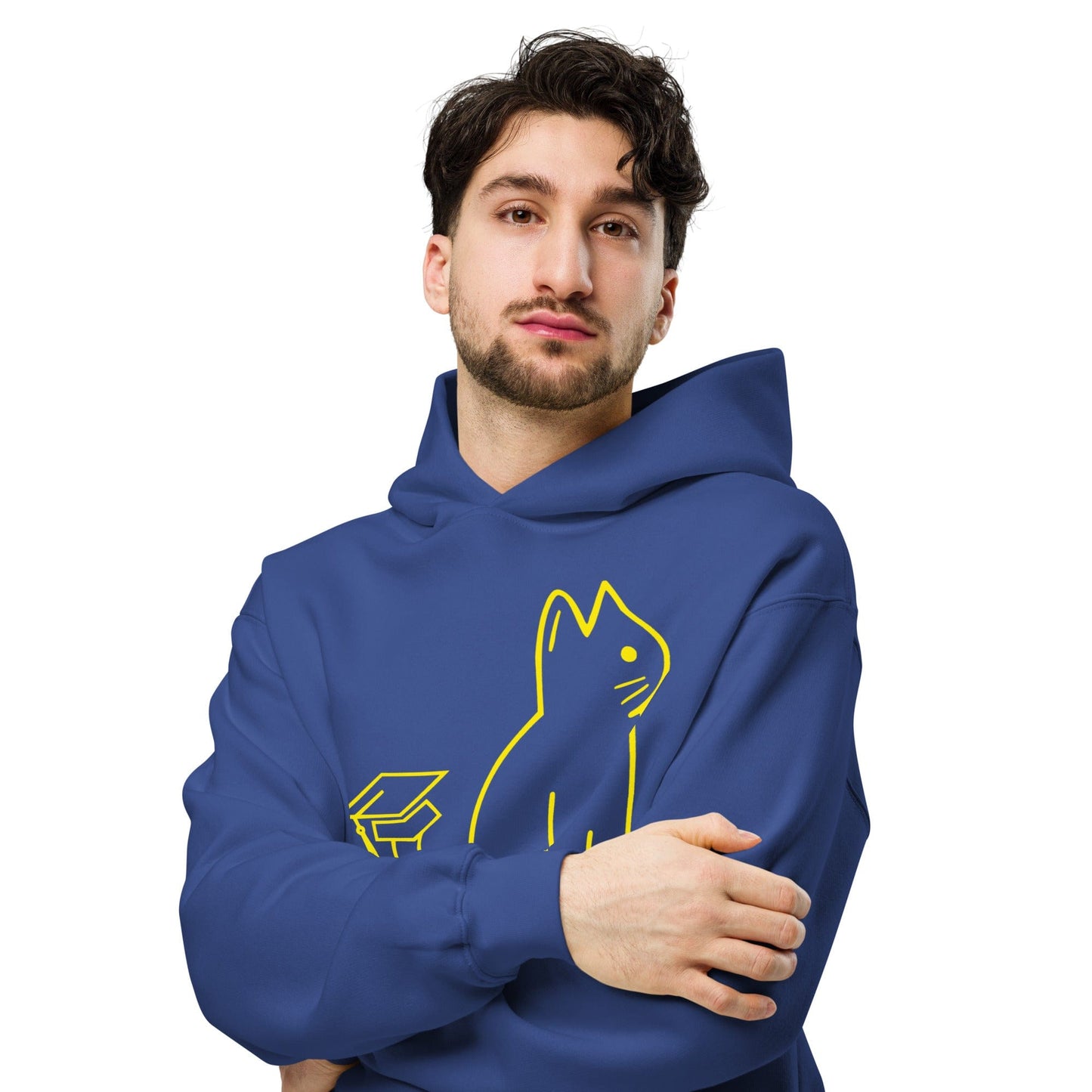 SIGNATURE UNI CAT - YELLOW LOGO OVERSIZED HOODIE Apparel