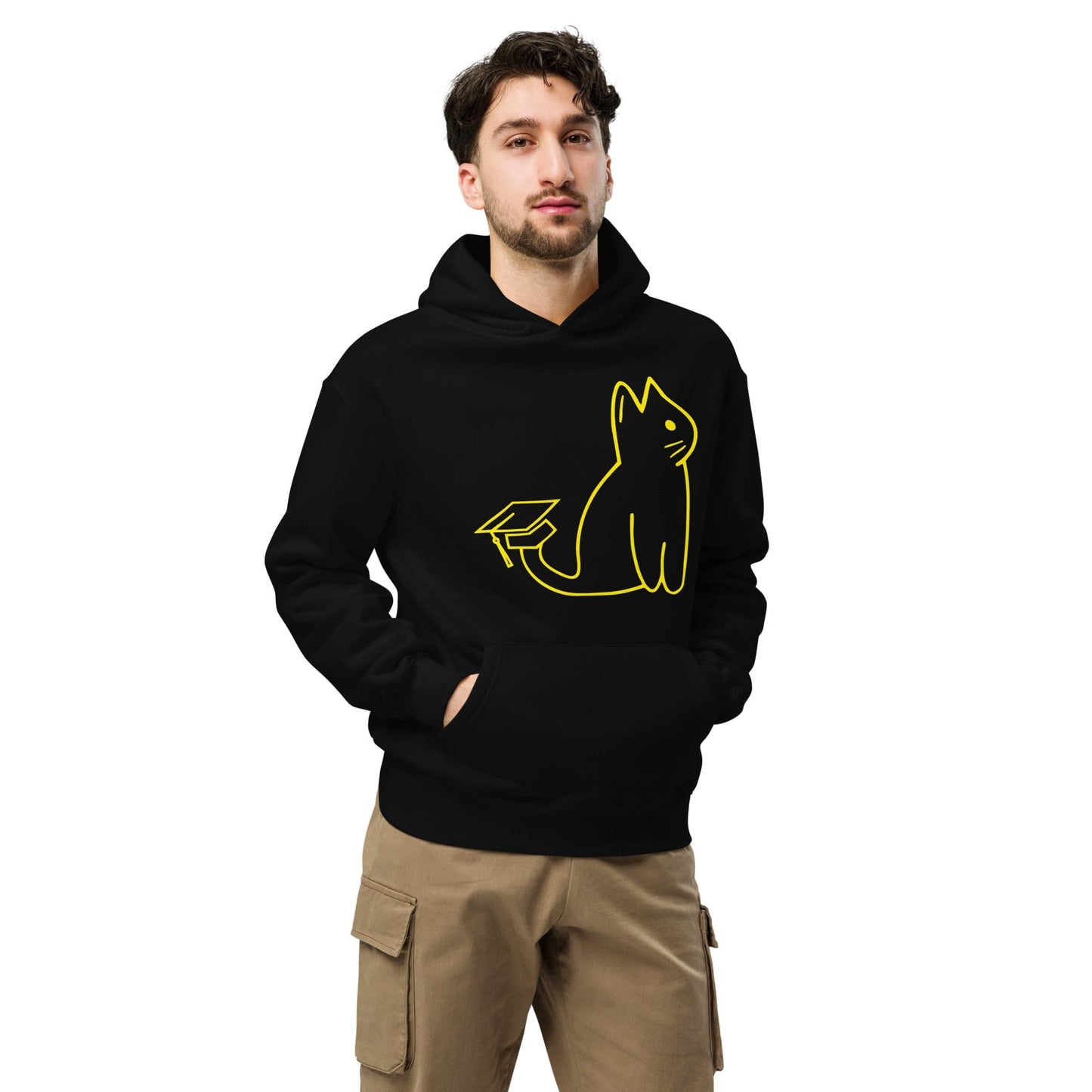 SIGNATURE UNI CAT - YELLOW LOGO OVERSIZED HOODIE Apparel