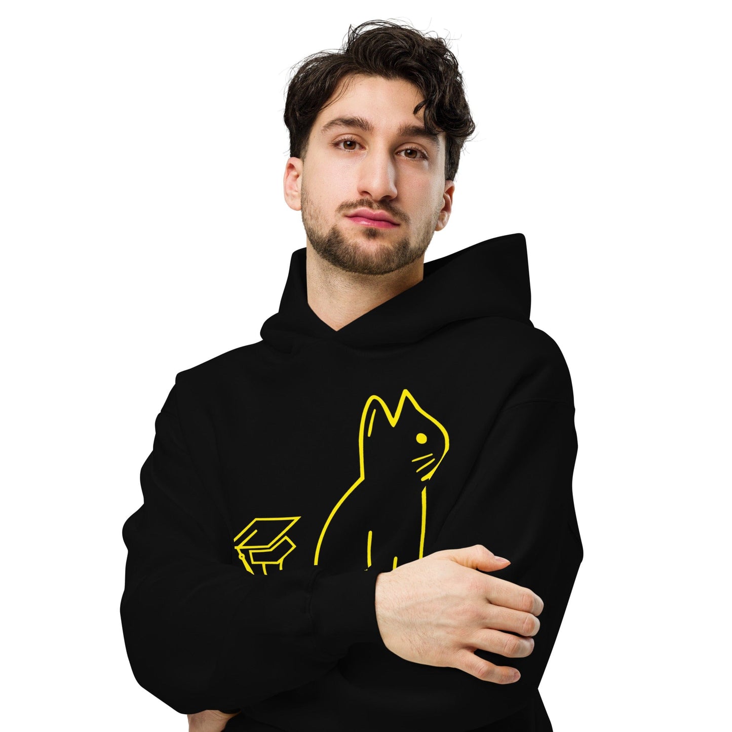 SIGNATURE UNI CAT - YELLOW LOGO OVERSIZED HOODIE Apparel