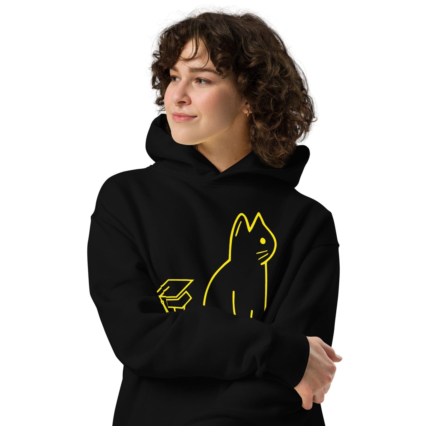 SIGNATURE UNI CAT - YELLOW LOGO OVERSIZED HOODIE Apparel