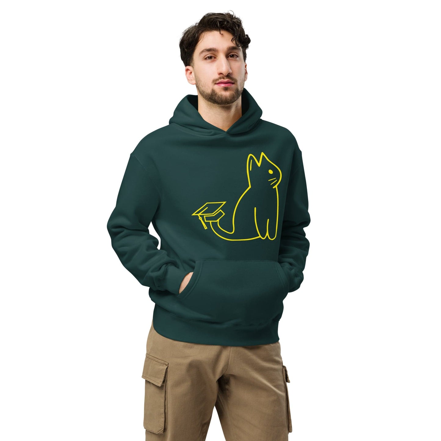 SIGNATURE UNI CAT - YELLOW LOGO OVERSIZED HOODIE Apparel