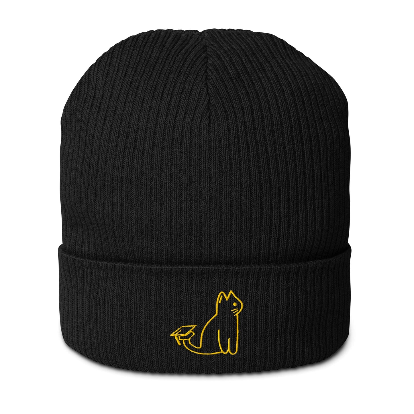 Black UNI CAT - YELLOW LOGO BEANIE Apparel