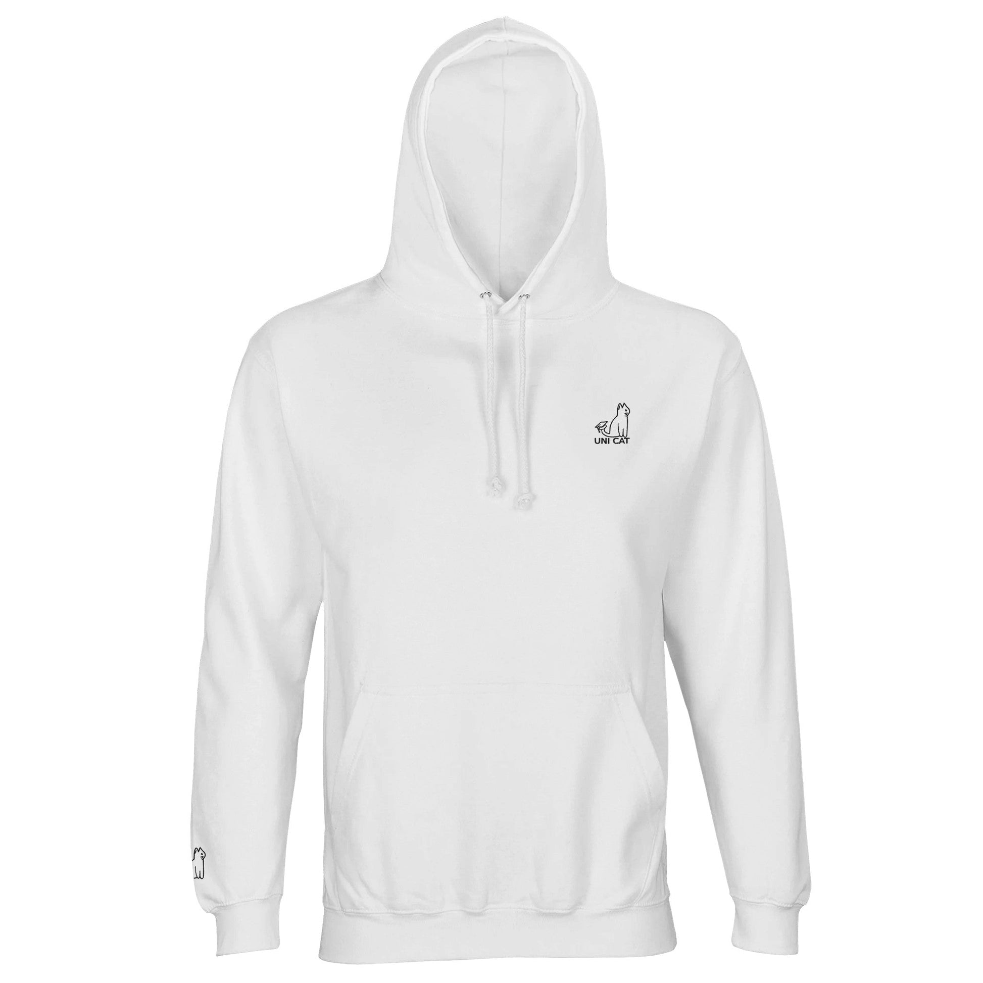 White / XS CORE UNI CAT - BLACK LOGO HOODIE Apparel