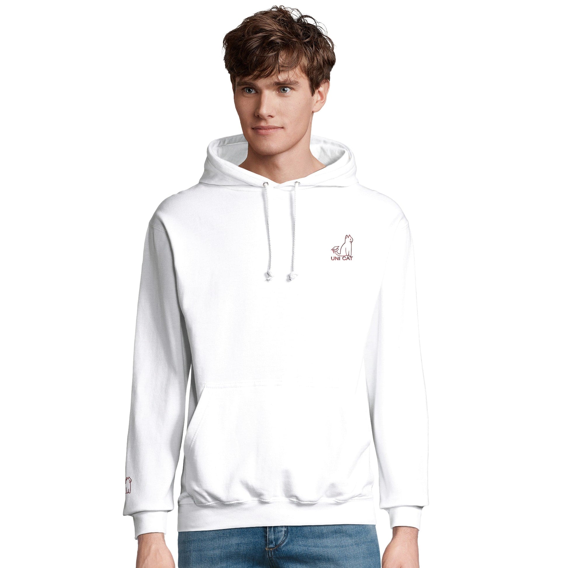 CORE UNI CAT - RED LOGO HOODIE Apparel