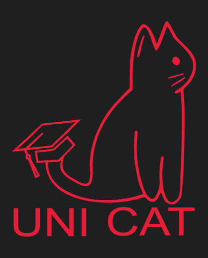 CORE UNI CAT - RED LOGO HOODIE Apparel