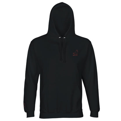 Black / XS CORE UNI CAT - RED LOGO HOODIE Apparel