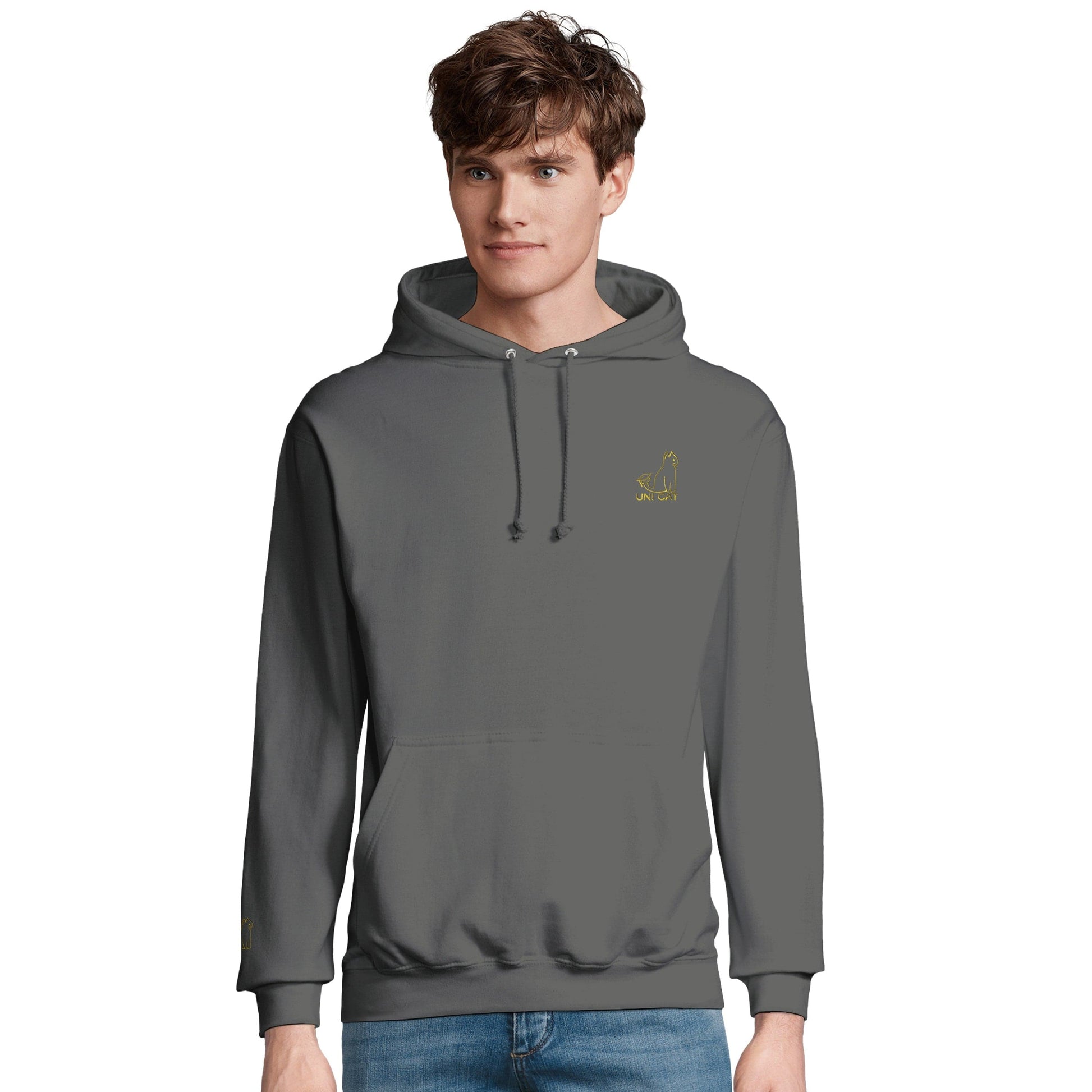 CORE UNI CAT - YELLOW LOGO HOODIE Apparel