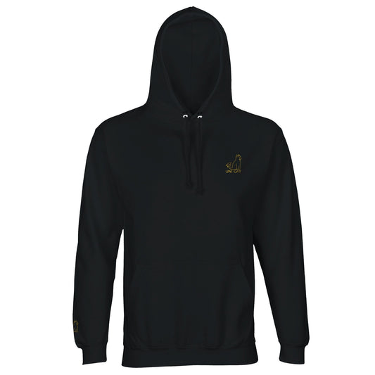 Black / XS CORE UNI CAT - YELLOW LOGO HOODIE Apparel