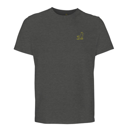 Grey Melange / XS CORE UNI CAT - YELLOW LOGO TEE Apparel