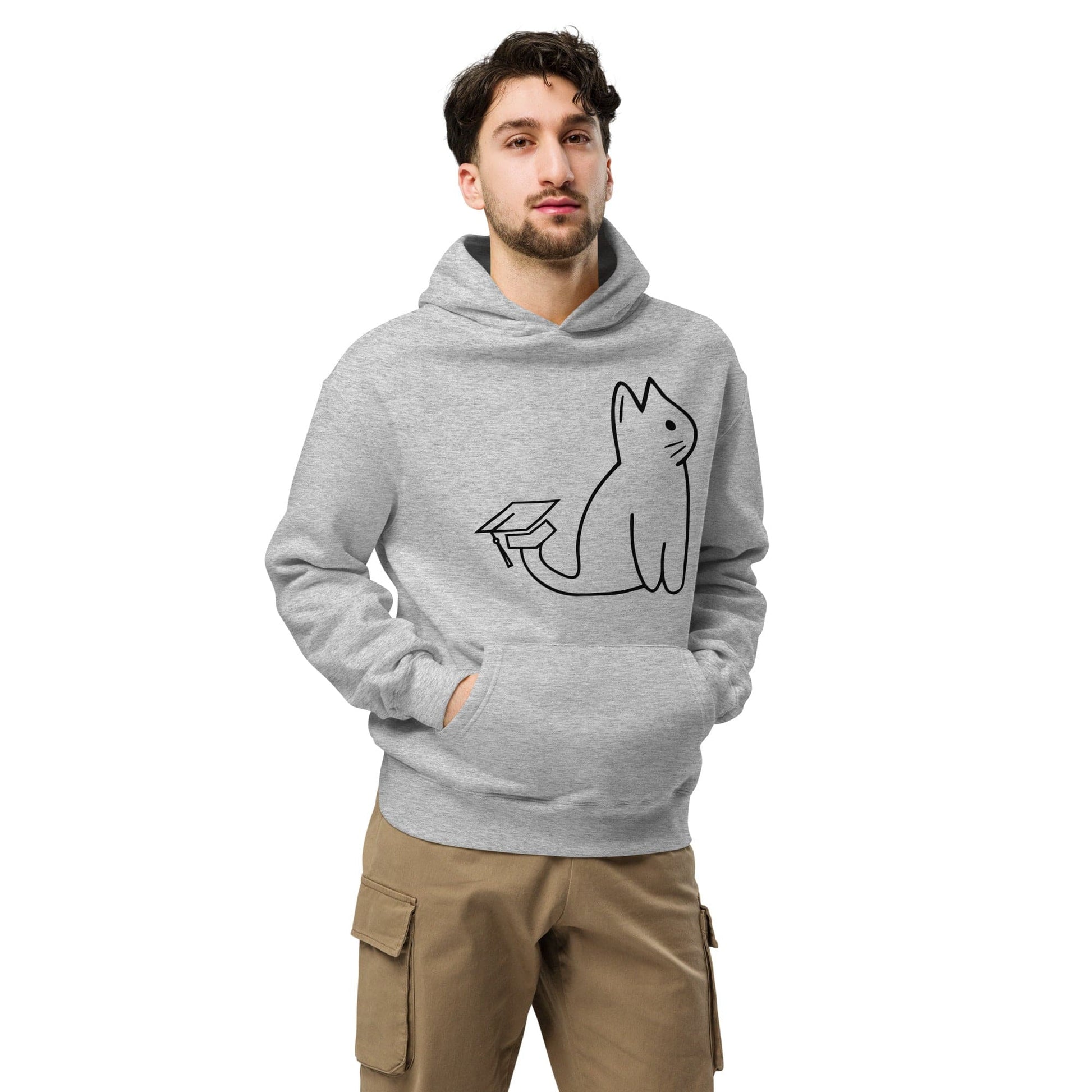 SIGNATURE UNI CAT - BLACK LOGO OVERSIZED HOODIE Apparel