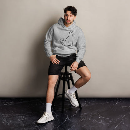 SIGNATURE UNI CAT - BLACK LOGO OVERSIZED HOODIE Apparel