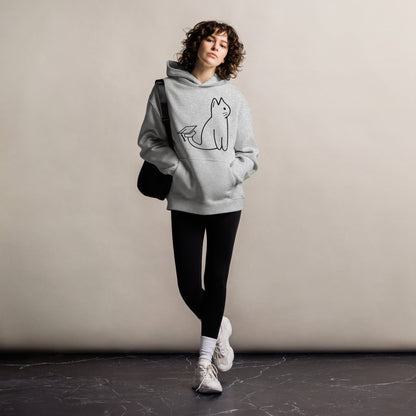 SIGNATURE UNI CAT - BLACK LOGO OVERSIZED HOODIE Apparel