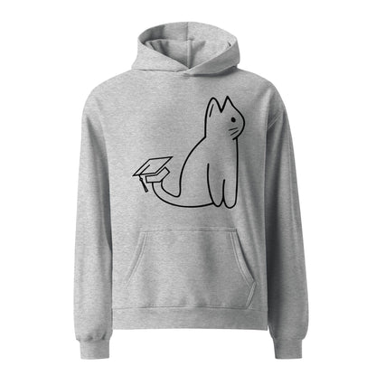 S SIGNATURE UNI CAT - BLACK LOGO OVERSIZED HOODIE Apparel
